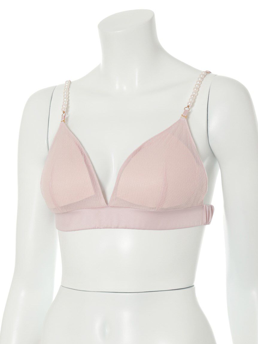 LILY BROWN Lingerie「【LILY BROWN Lingerie】パールストラップ ノンワイヤーブラ・ショーツセット」|インナー|