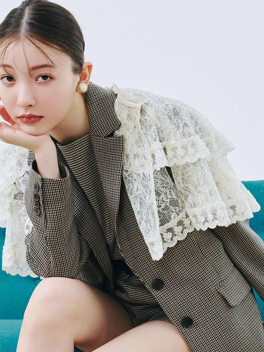 LILY BROWN「ヴィンテージライクレースボレロ」|カーディガン|