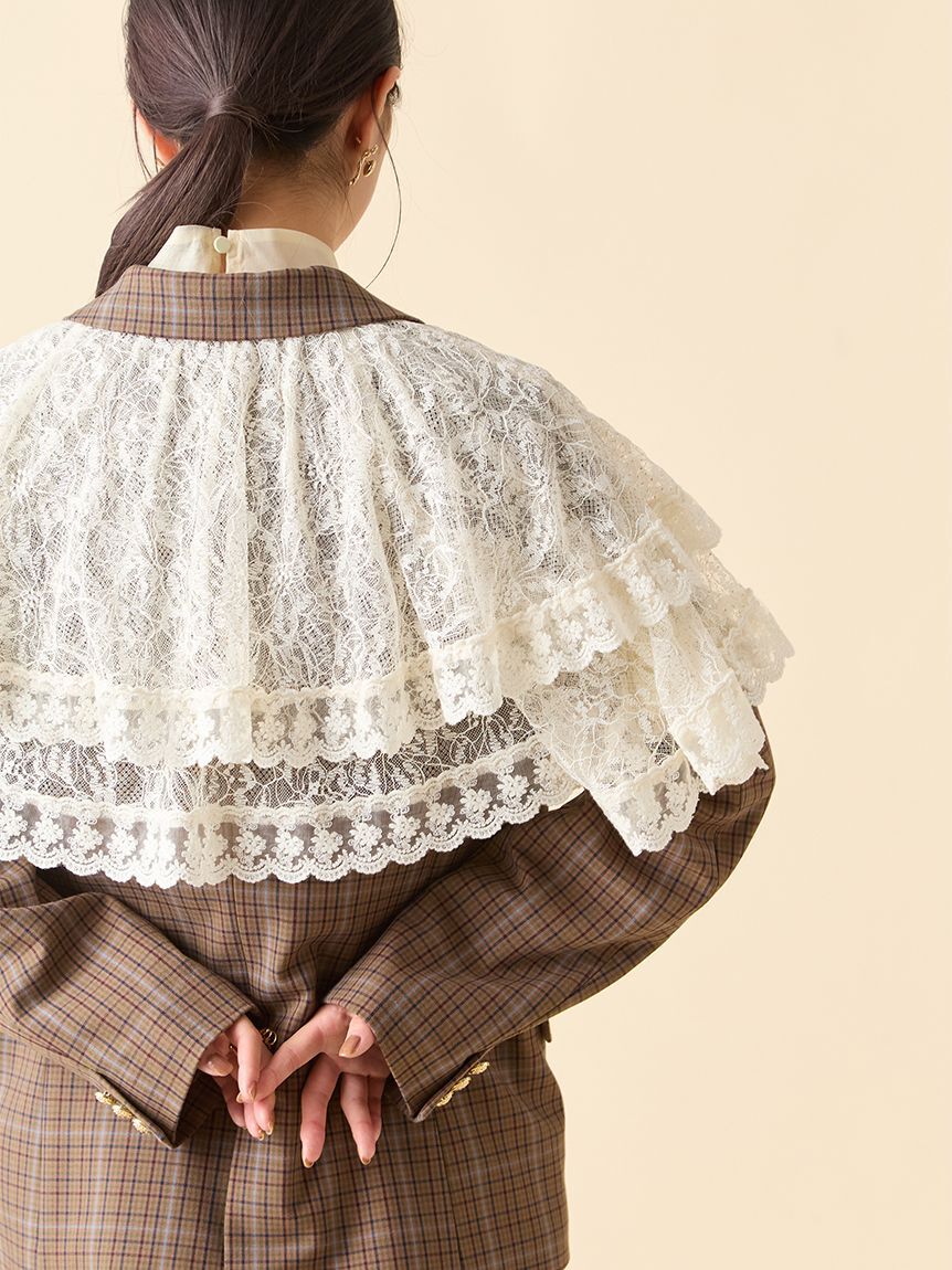 LILY BROWN「ヴィンテージライクレースボレロ」|カーディガン|