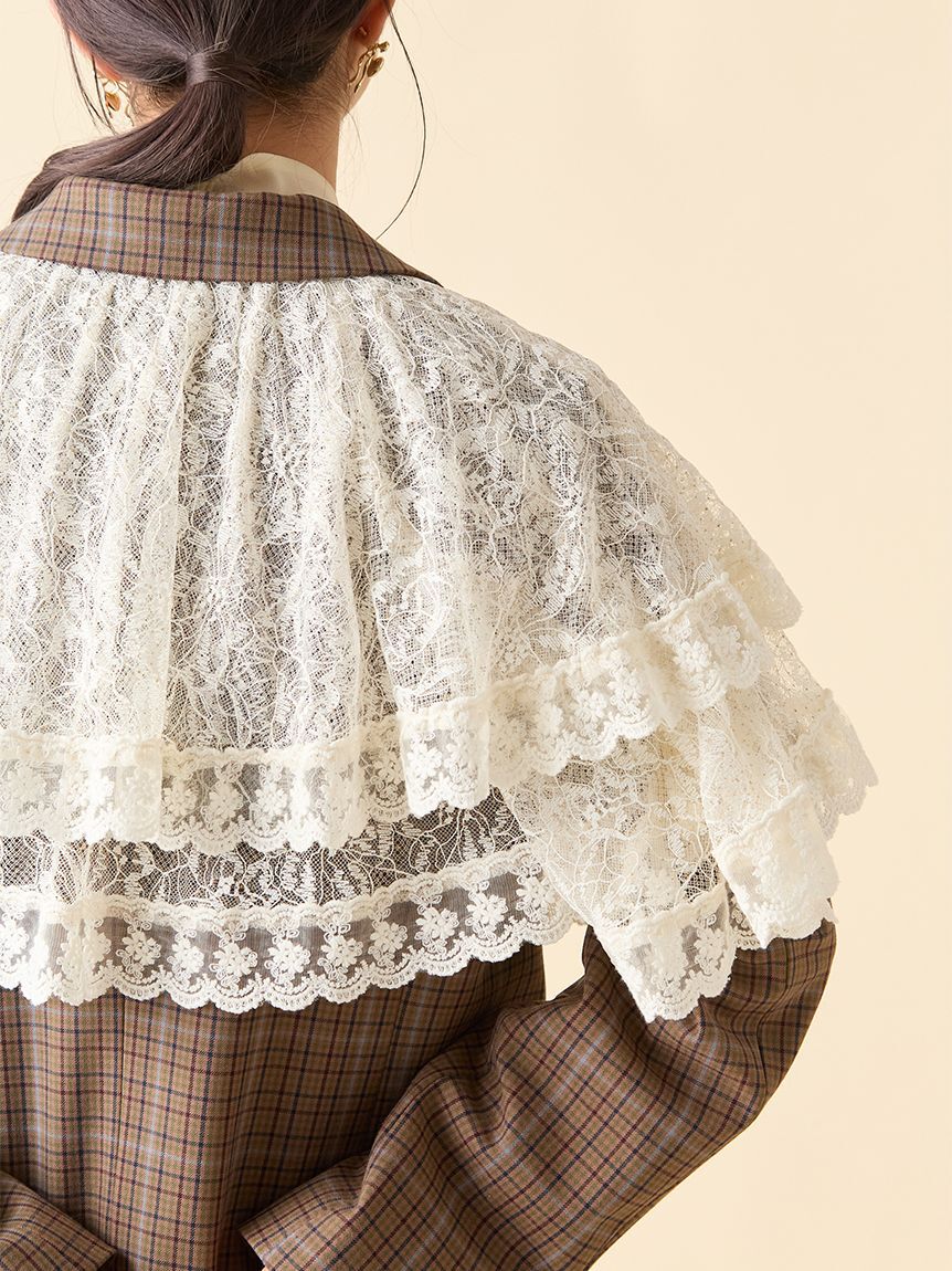 LILY BROWN「ヴィンテージライクレースボレロ」|カーディガン|