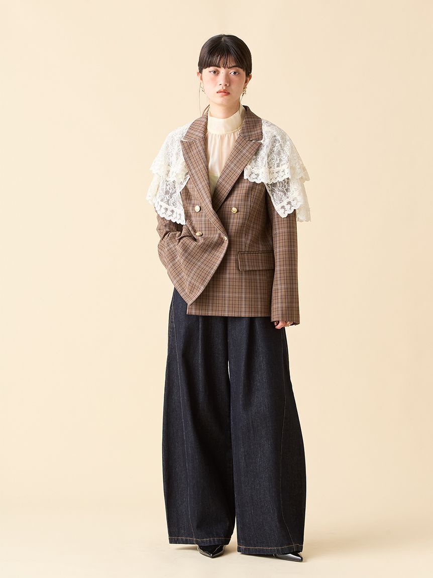 LILY BROWN「ヴィンテージライクレースボレロ」|カーディガン|