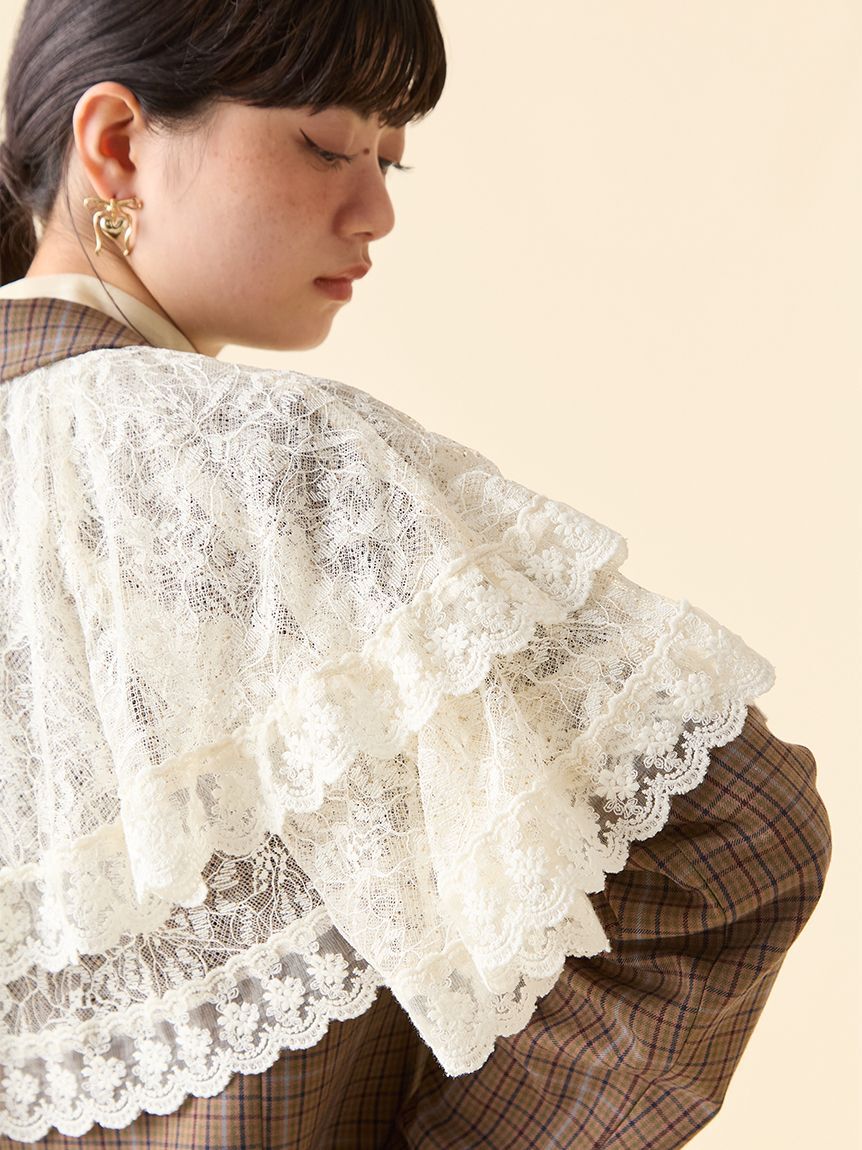LILY BROWN「ヴィンテージライクレースボレロ」|カーディガン|