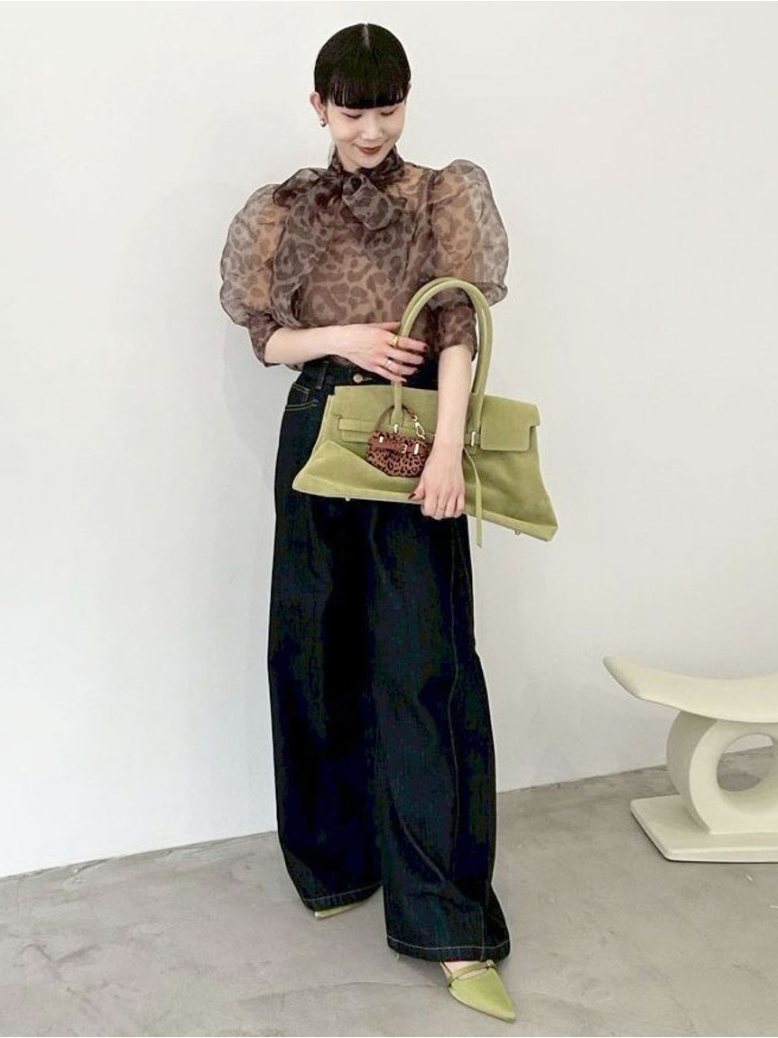 LILY BROWN「【限定カラー】【WEB限定00サイズ】サイドラインバギーデニムパンツ」|デニム|