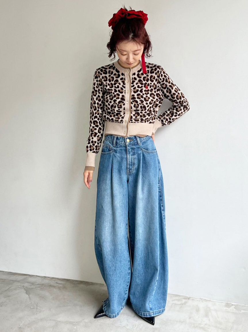 LILY BROWN「【限定カラー】【WEB限定00サイズ】サイドラインバギーデニムパンツ」|デニム|