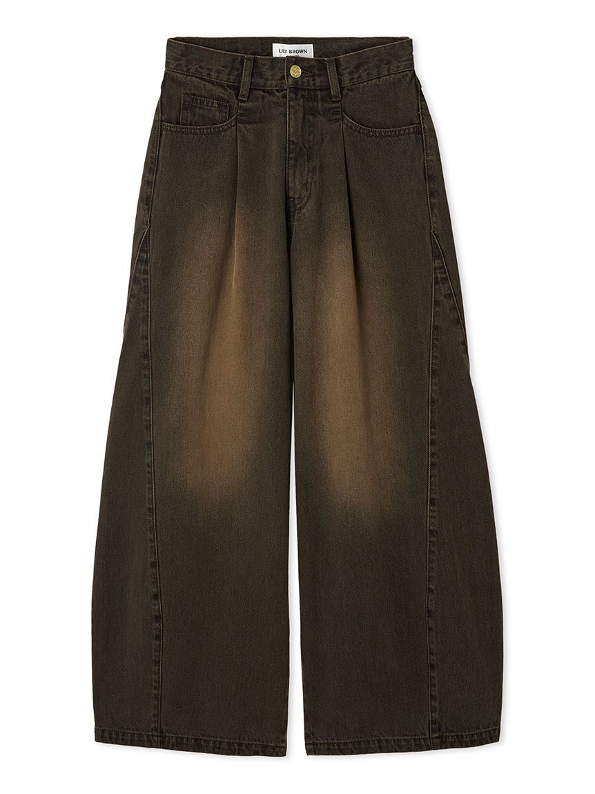 LILY BROWN「【限定カラー】【WEB限定00サイズ】サイドラインバギーデニムパンツ」|デニム|