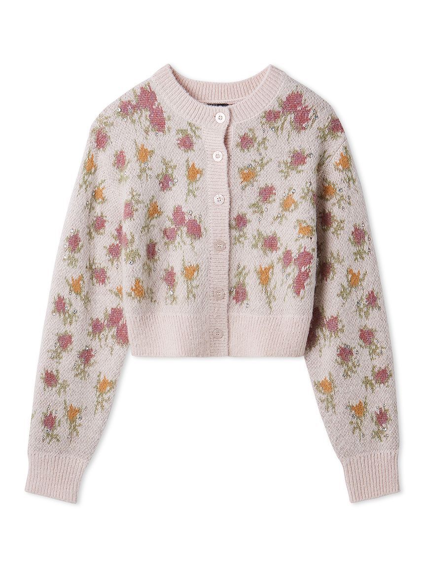 LILY BROWN「【LILY BROWN &times;ANNA SUI】ジャガードビジューニットカーディガン」|カーディガン|