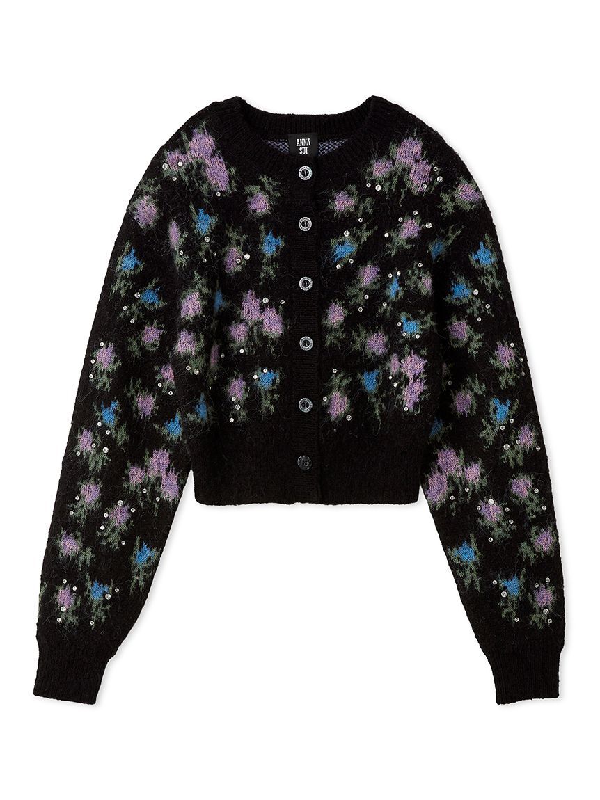 LILY BROWN「【LILY BROWN &times;ANNA SUI】ジャガードビジューニットカーディガン」|カーディガン|