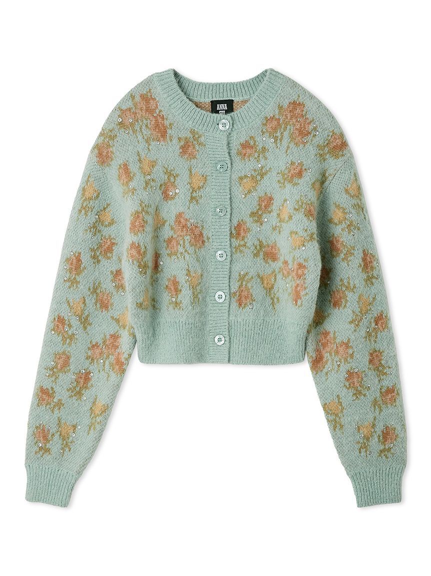 LILY BROWN「【LILY BROWN &times;ANNA SUI】ジャガードビジューニットカーディガン」|カーディガン|