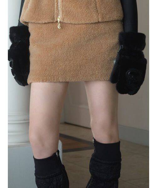 CELFORD「【CELFORD GOLF】　ロゴ付きフェイクファーミトン」|その他|