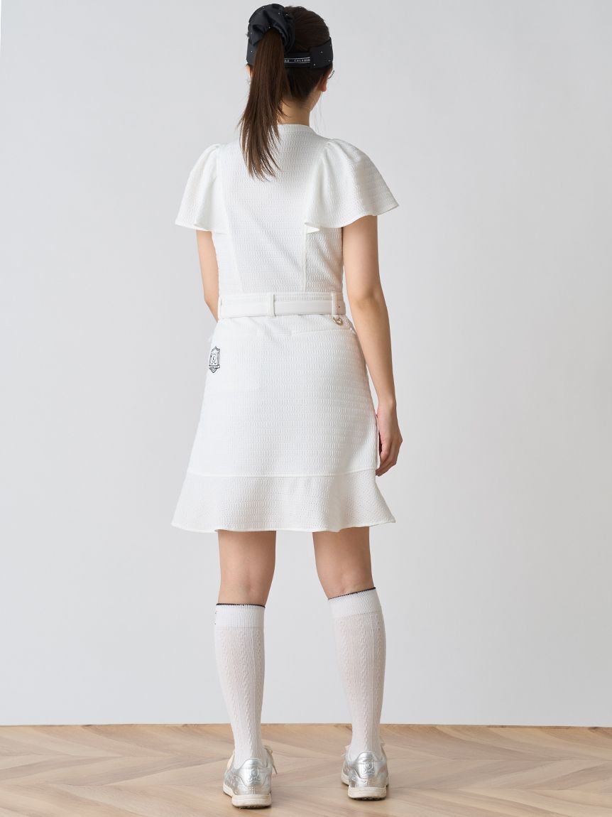 CELFORD「【CELFORD GOLF】ストレッチレース袖フレアワンピース」|ワンピース|