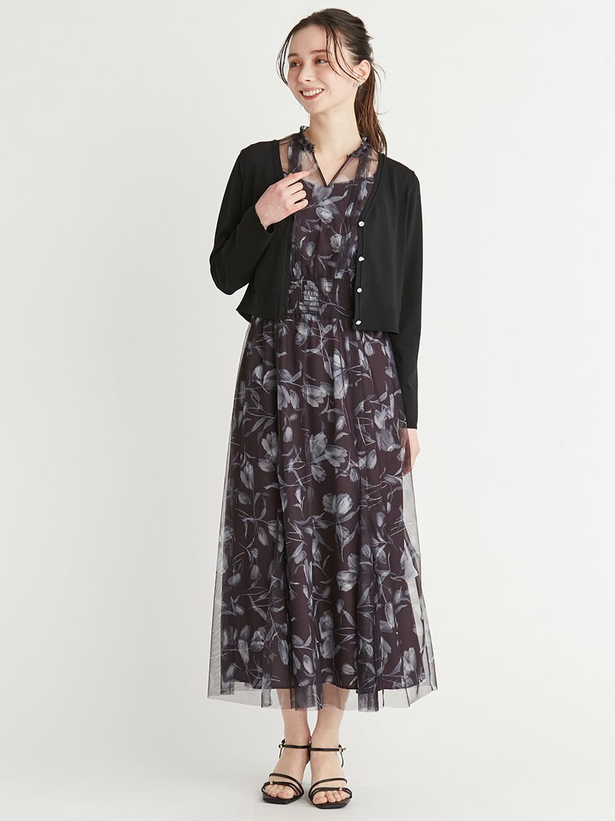 CELFORD「レイヤードフラワープリントワンピース」|ワンピース|