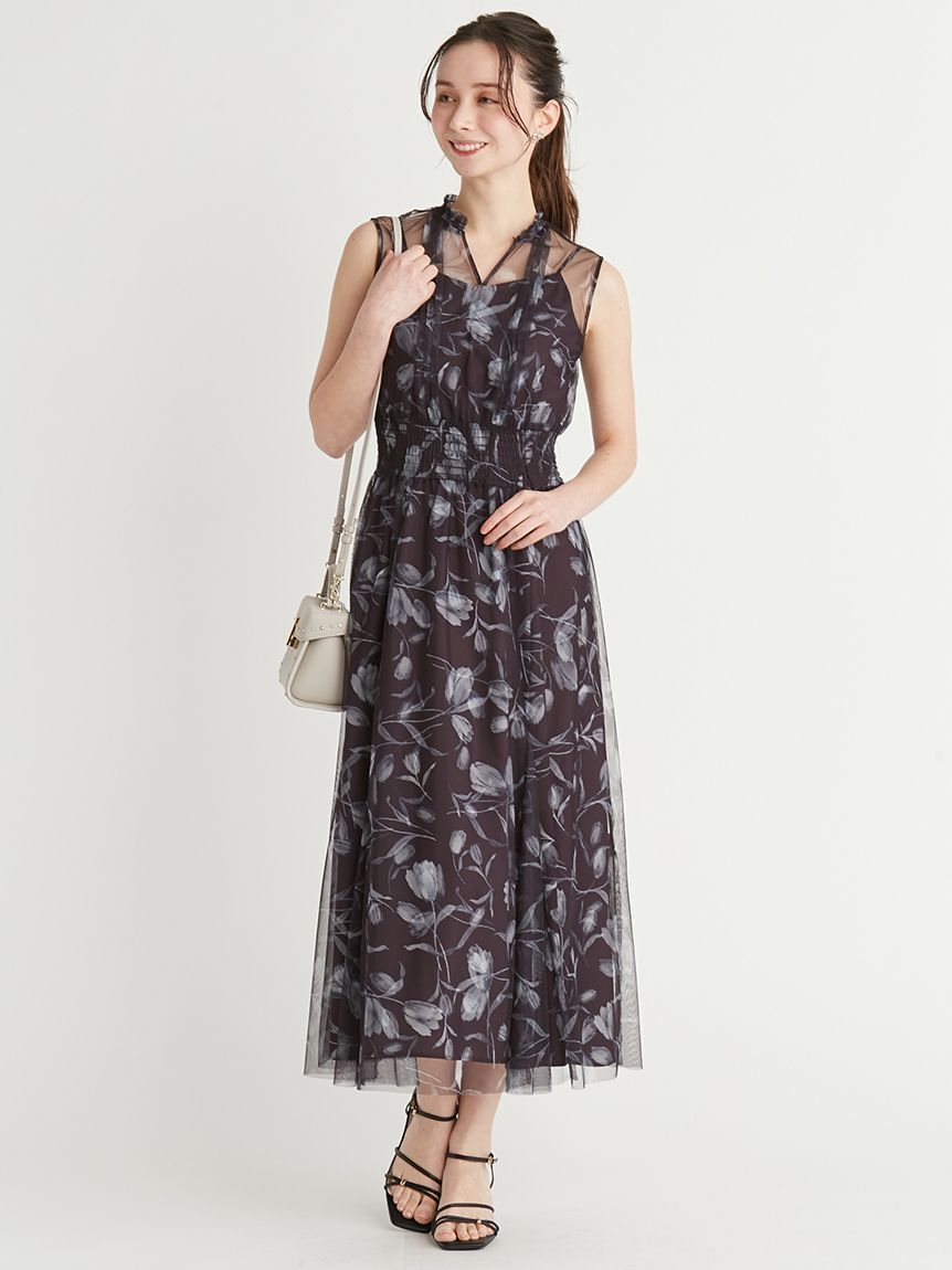 CELFORD「レイヤードフラワープリントワンピース」|ワンピース|