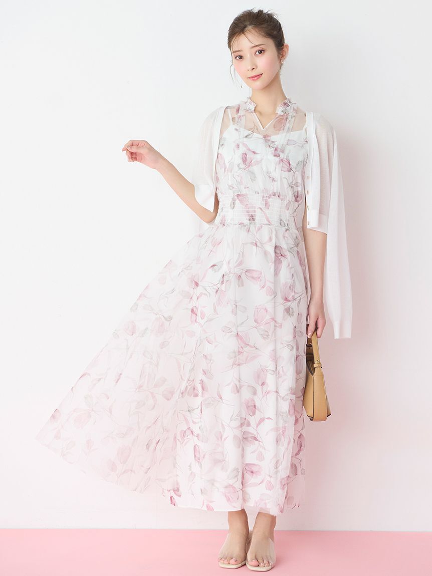 CELFORD「レイヤードフラワープリントワンピース」|ワンピース|