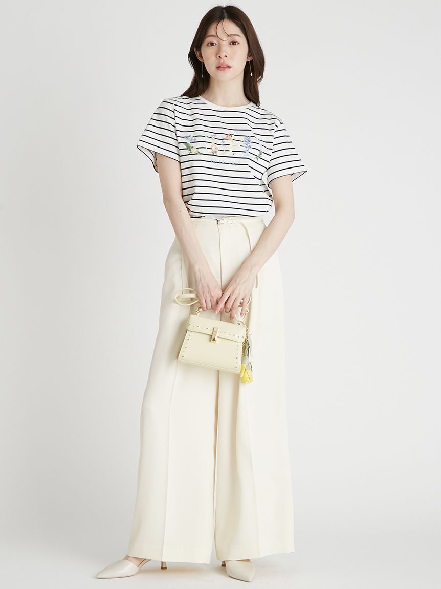 CELFORD「フローイングワイドパンツ」|チノ|