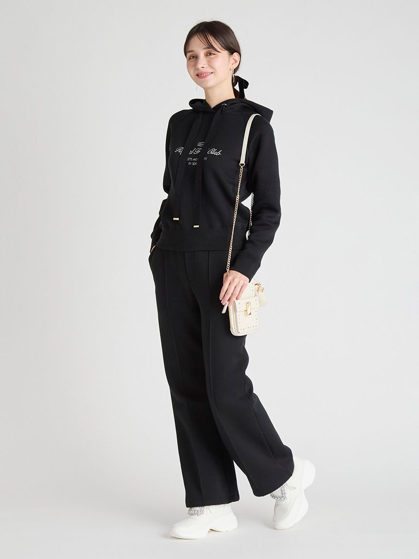 CELFORD「ピンタックスウェットパンツ」|チノ|BLK