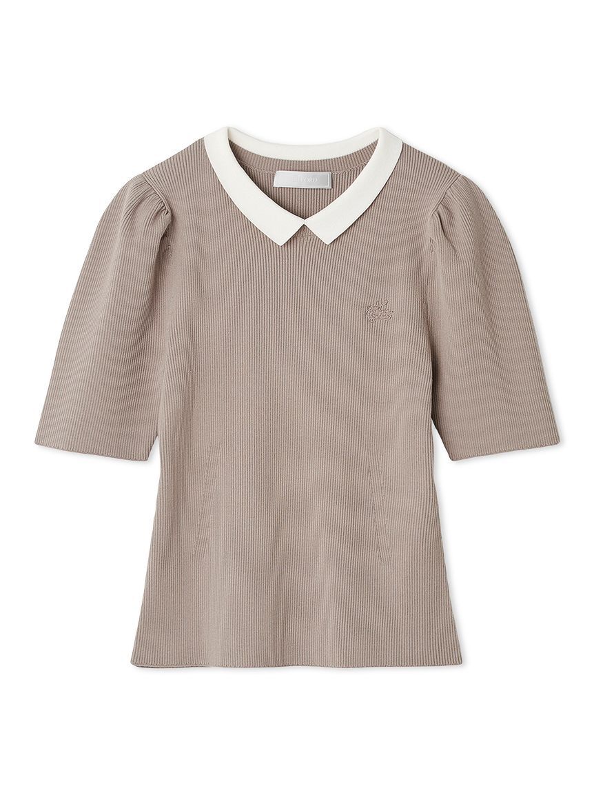 CELFORD「シルクブレンド衿付きニットプルオーバー」|ニット・セーター|