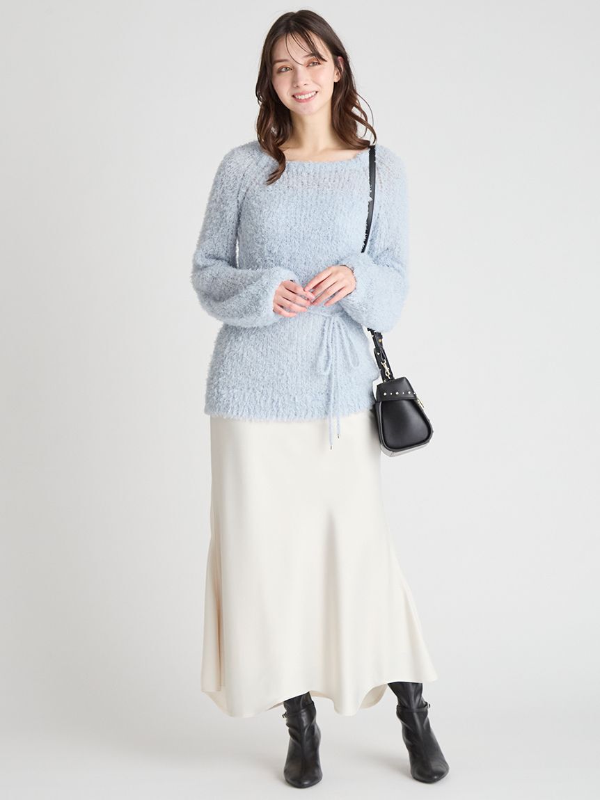 CELFORD「リボン付きフラッフィーニットプルオーバー」|ニット・セーター|