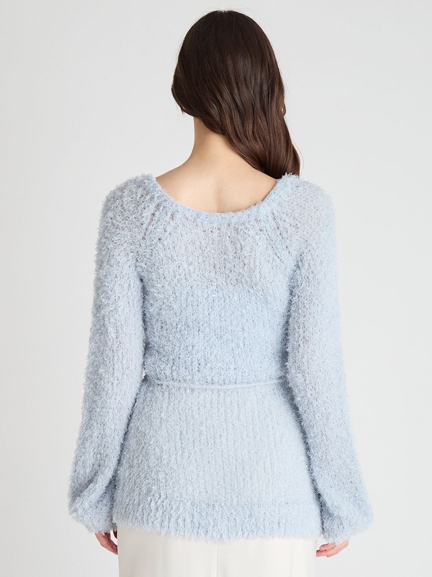 CELFORD「リボン付きフラッフィーニットプルオーバー」|ニット・セーター|