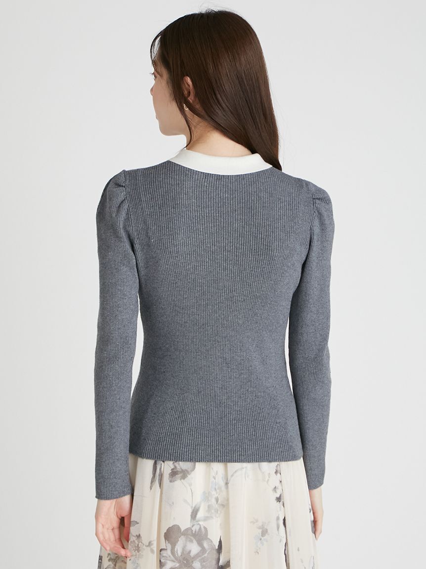 CELFORD「カシミア混襟付きニット」|ニット・セーター|