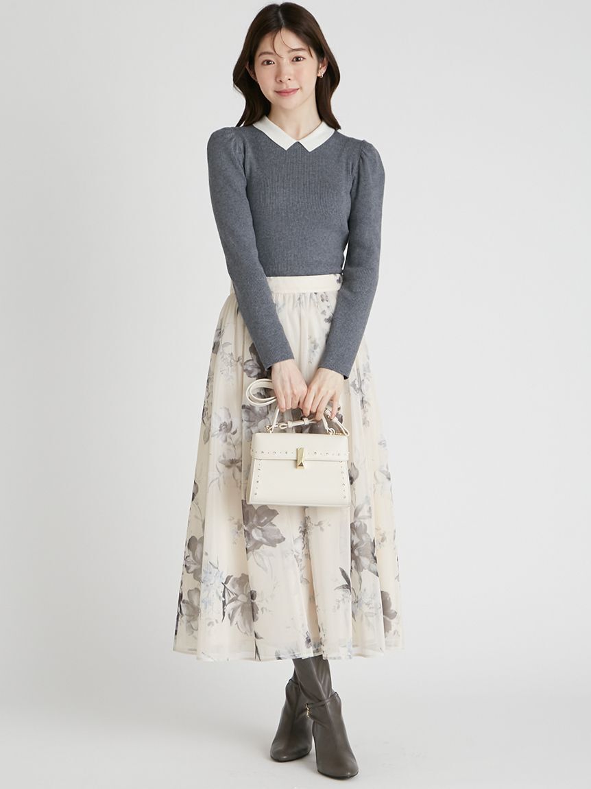 CELFORD「カシミア混襟付きニット」|ニット・セーター|