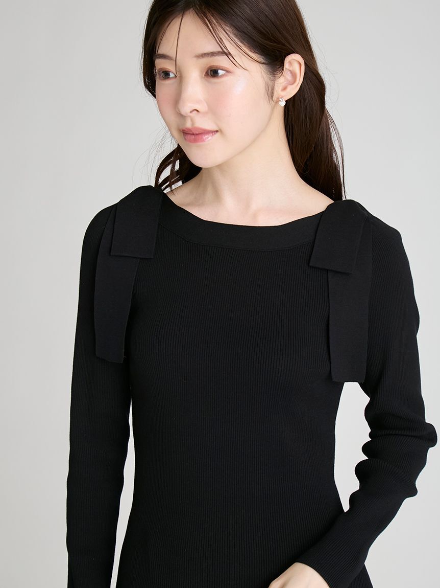 CELFORD「【ウォッシャブル】ショルダーリボンニットプルオーバー」|ニット・セーター|