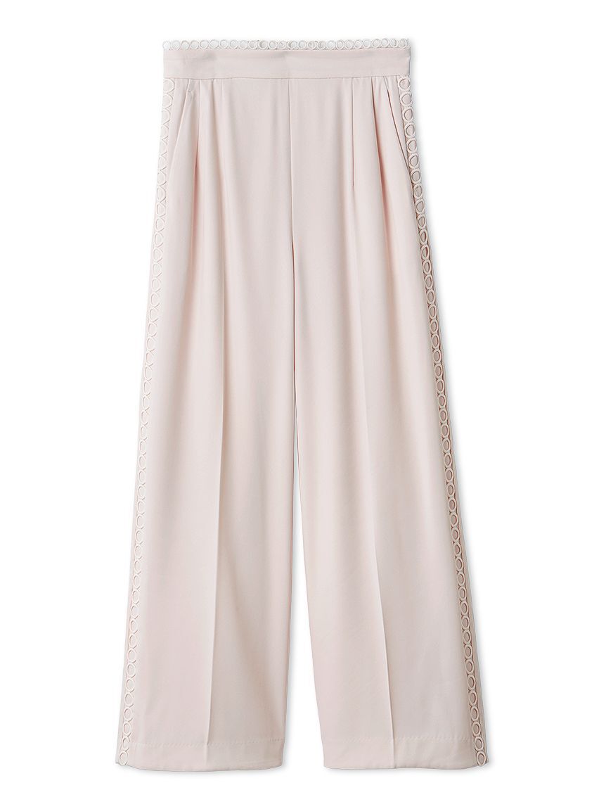 CELFORD「【洗える】レースラインワイドストレートパンツ」|チノ|