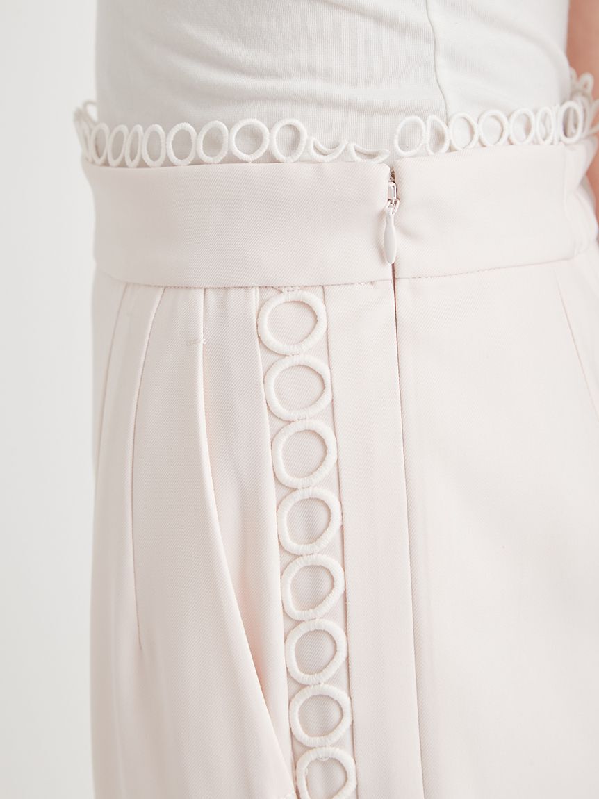 CELFORD「【洗える】レースラインワイドストレートパンツ」|チノ|