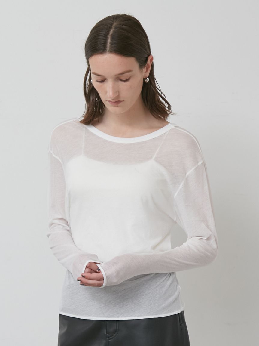 styling/「Ｕネック2WAYカットトップス」|Tシャツ・カットソー|WHT