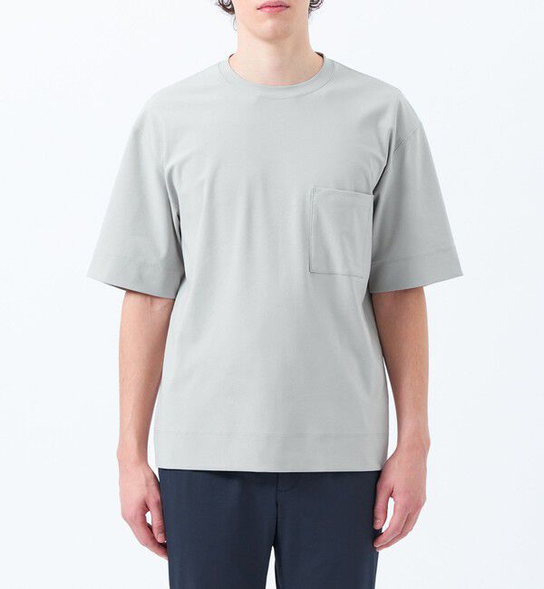 MACKINTOSH PHILOSOPHY「ドライフラットストレッチ クルーネック五分袖ポケT」|Tシャツ・カットソー|