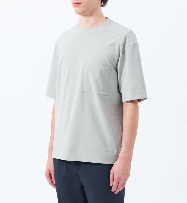MACKINTOSH PHILOSOPHY「ドライフラットストレッチ クルーネック五分袖ポケT」|Tシャツ・カットソー|