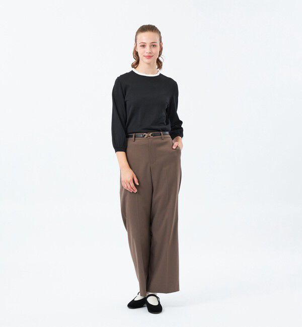 MACKINTOSH PHILOSOPHY「フリルカラーパフスリーブニット」|ニット・セーター|