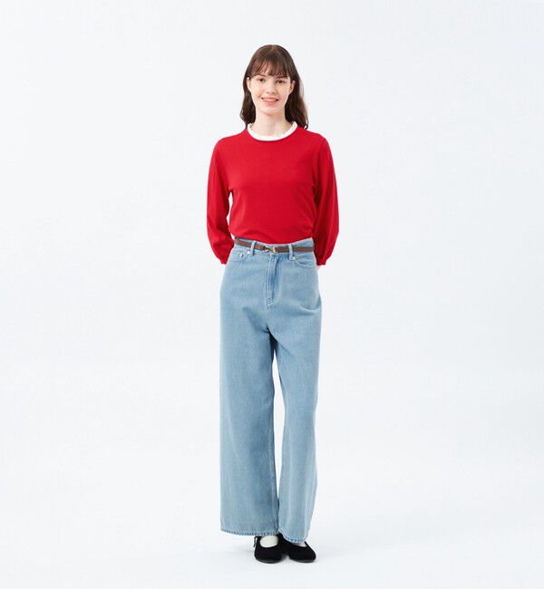 MACKINTOSH PHILOSOPHY「フリルカラーパフスリーブニット」|ニット・セーター|