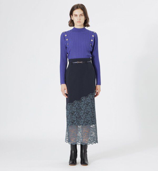  「レースコンビタイトスカート」|スカート|