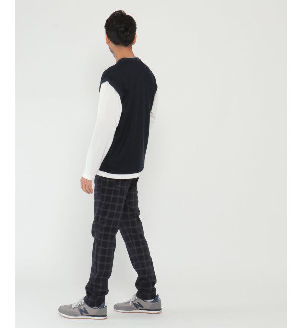 ikka「ワッフルフェイクベストレイヤード」|パーカー|