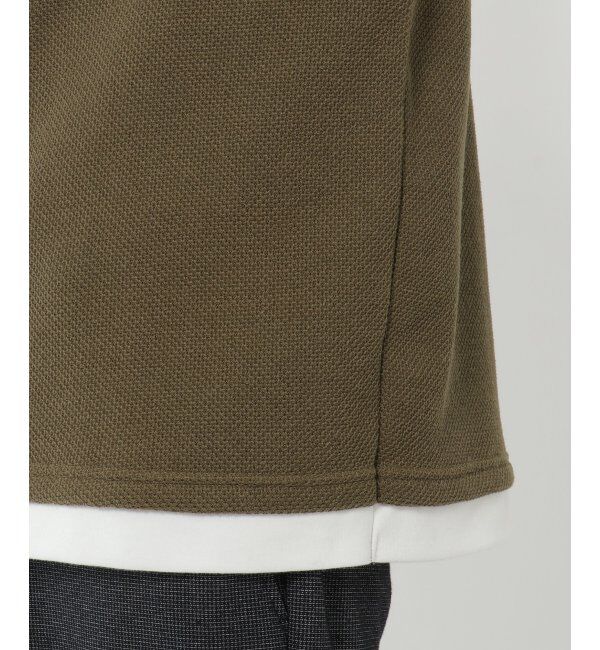 ikka「ワッフルフェイクベストレイヤード」|パーカー|