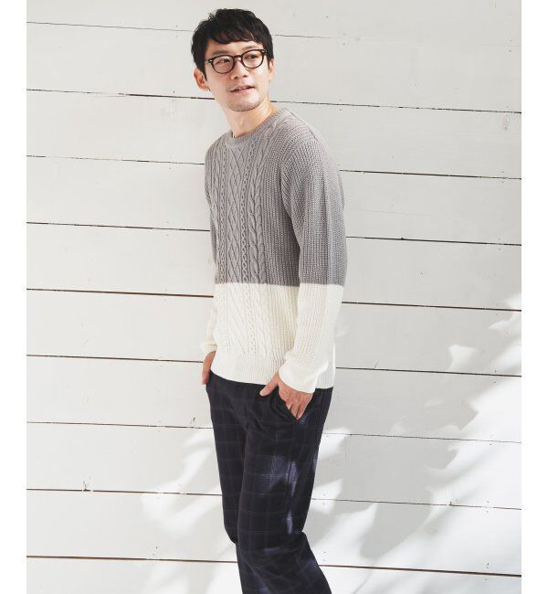 ikka「バイカラーニットアンサンブル」|ニット・セーター|