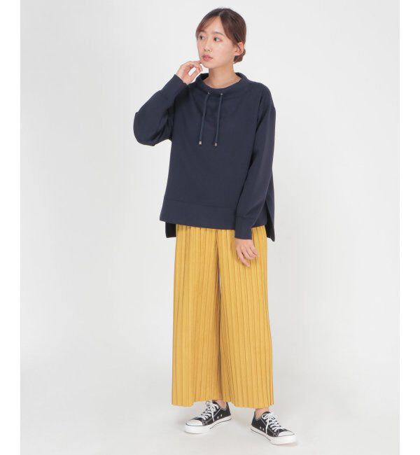 ikka「スウェードプリーツワイドパンツ」|その他|