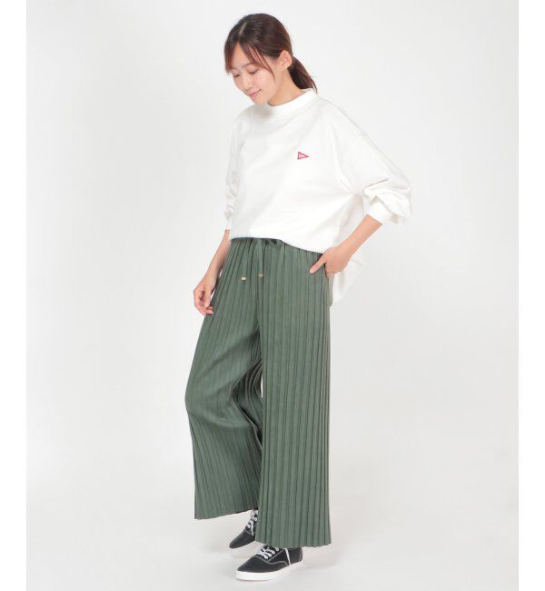 ikka「スウェードプリーツワイドパンツ」|その他|