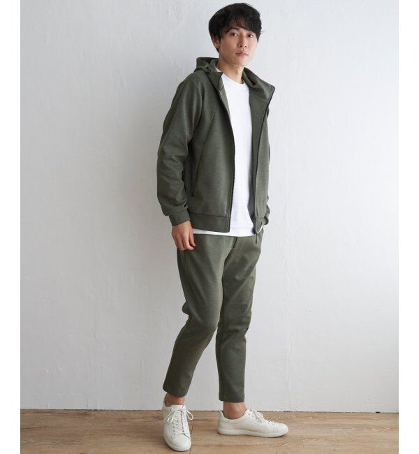 ikka「テックストレッチジップパーカー」|カーディガン|