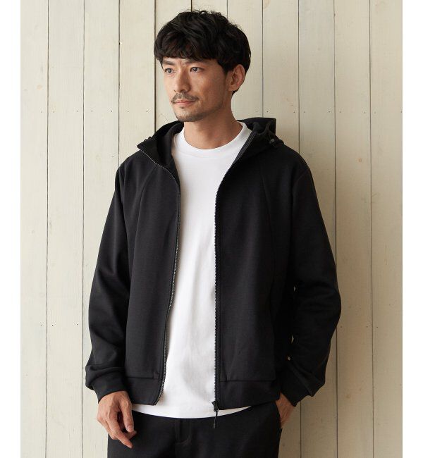ikka「テックストレッチジップパーカー」|カーディガン|