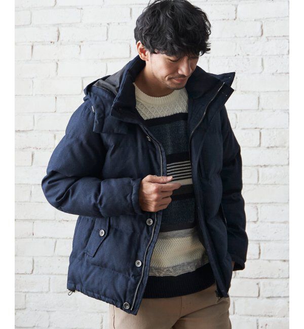 ikka「sorona(R)ウールライクフードブルゾン」|ブルゾン・スタジャン|