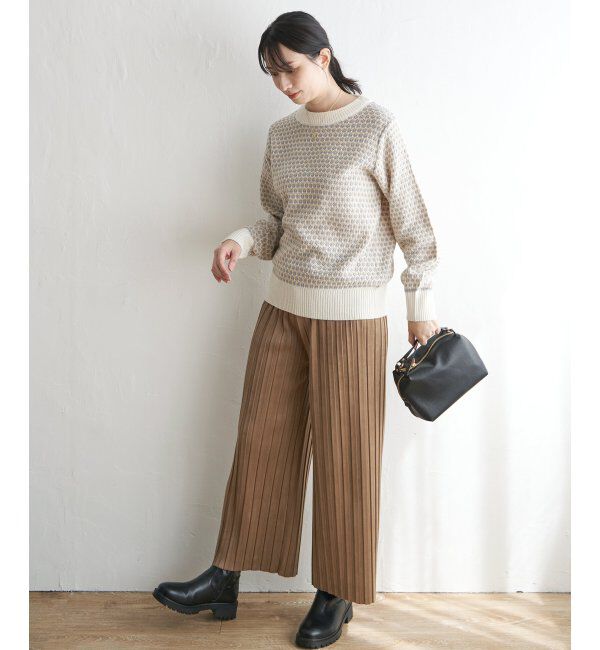 ikka「ツイード柄ニットプルオーバー」|プルオーバー|
