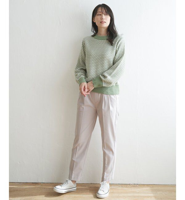 ikka「ツイード柄ニットプルオーバー」|プルオーバー|