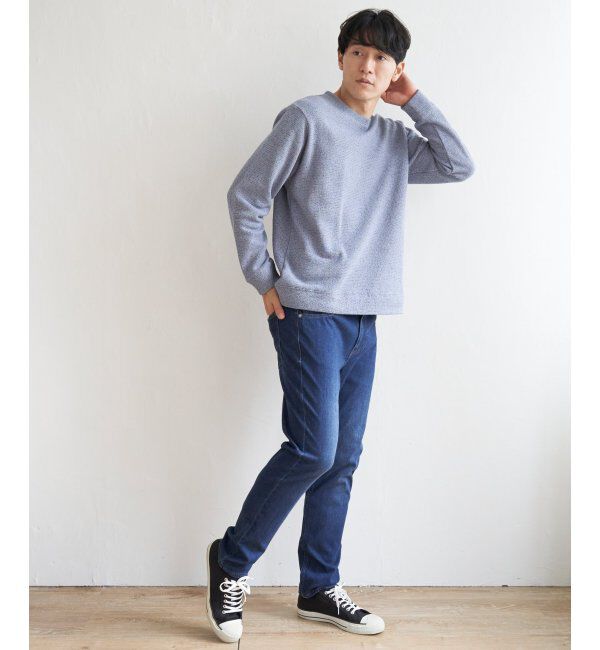 ikka「メランジ鹿の子裏起毛プルオーバー」|パーカー|