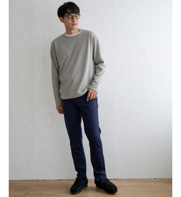 ikka「【2点セット】メランジ畦プルオーバーインナーセット」|パーカー|