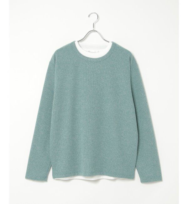 ikka「【2点セット】メランジ畦プルオーバーインナーセット」|パーカー|