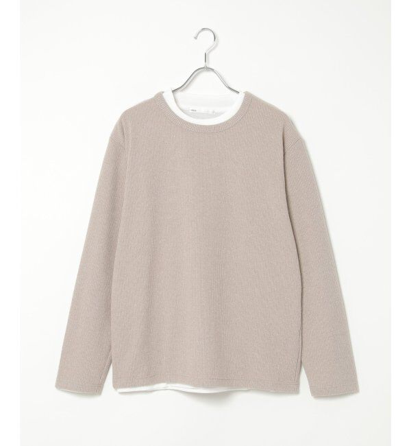 ikka「【2点セット】メランジ畦プルオーバーインナーセット」|パーカー|