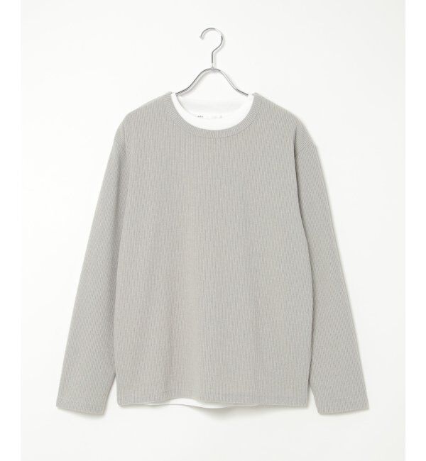 ikka「【2点セット】メランジ畦プルオーバーインナーセット」|パーカー|