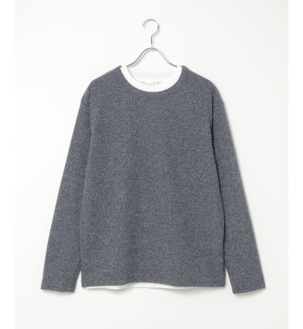 ikka「【2点セット】メランジ畦プルオーバーインナーセット」|パーカー|