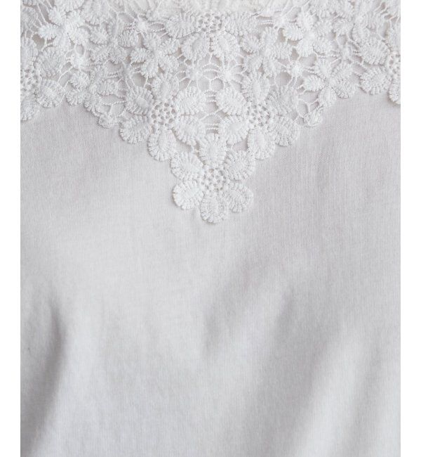 ikka「【接触冷感／UVカット】コットンUSA前後レースタンクトップ」|タンクトップ|